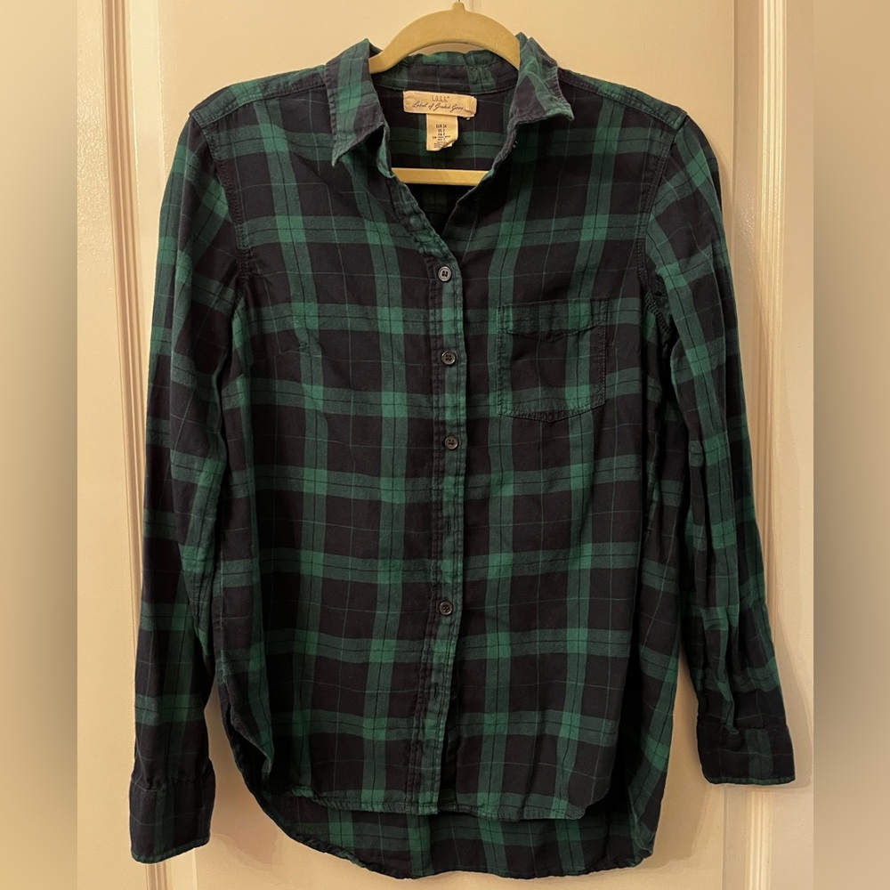 H&M Label of Graded Goods 100% Cotton Plaid Button Down Shirt